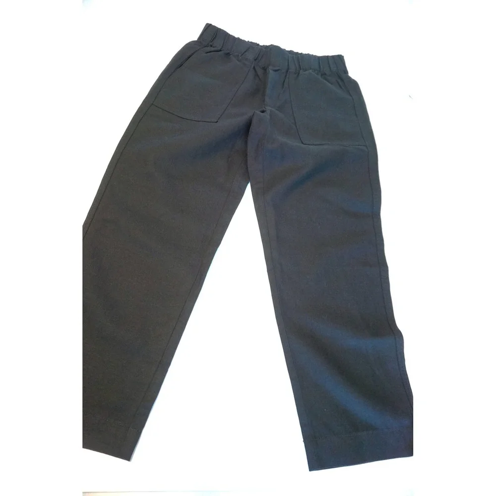 Banana Republic Black Linen Blend Elastic Waist Pull On Pants XS ITM 1868296